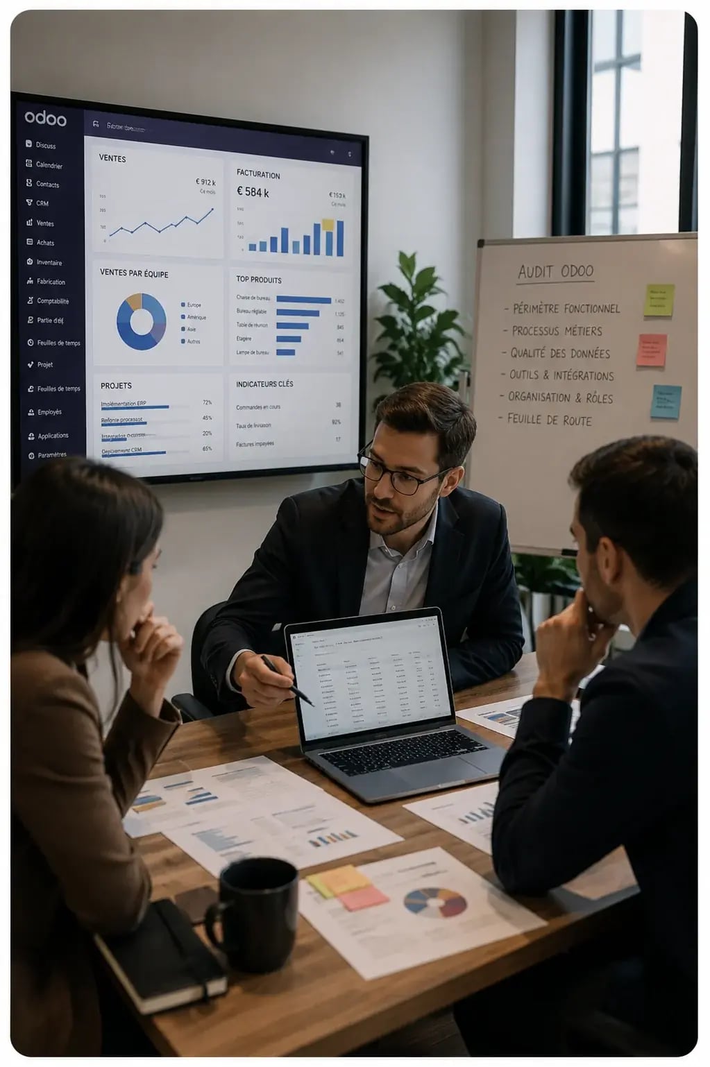 Audit Odoo avant projet — Sécuriser un choix ERP avant l'engagement - business objective illustration