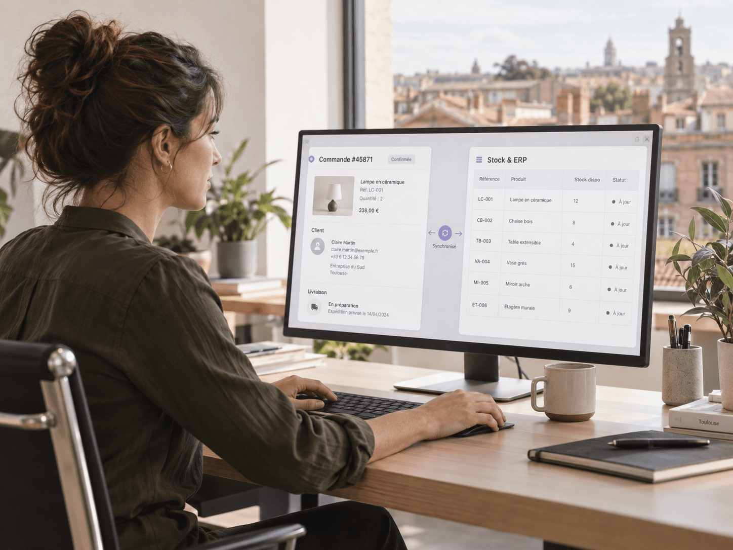 Responsable surveillant les commandes d'une plateforme e-commerce
